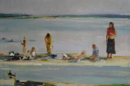 BADENDE 2012, Öl auf Leinwand, 100 x 150