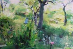 Karins Garten (Sommer) 2021, 45x60, Öl/Gemälde
