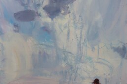 Paar am Strand, 2025, 95x60, Öl/Leinwand