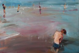 Flaches Wasser 2023/25, 50x70, Öl/Leinwand